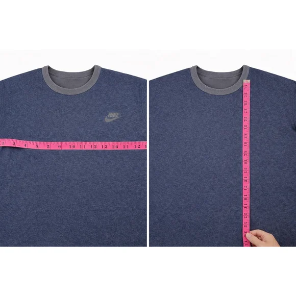 Vintage Nike Reversible Long Sleeve Shirt M/L Blue Gray Y2K - Picture 4 of 4